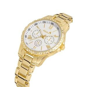 Polo Air Luxury Stone Women's Wristwatch Gold Color