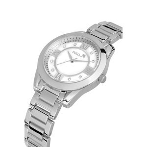 Polo Air Stylish Women's Wristwatch with Roman Numerals Silver Color