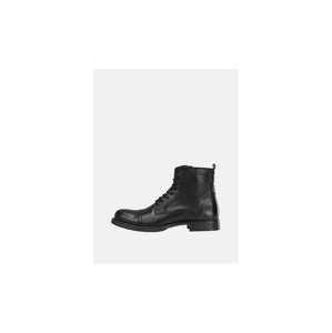 Black Men's Leather Ankle Boots Jack & Jones Russel