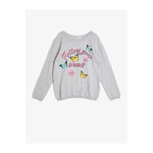 Koton Girls Gray Sweater