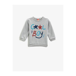 Koton Letter Printed Crewneck Sweatshirt