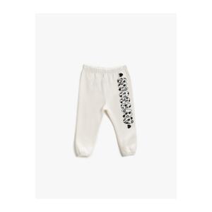 Koton Slogan Printed Sweatpants Normal Waist