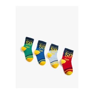 Koton 4-Pack of Colored Printed Socks