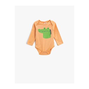 Koton Dinosaur Printed Body with Snap fastener Cotton