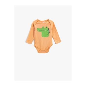 Koton Dinosaur Printed Body with Snap fastener Cotton