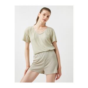 Koton Pajama Tops Crew Neck Short Sleeve