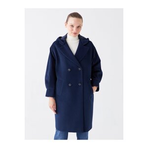 LC Waikiki Women's Hooded Plain Oversize Cachet Coat