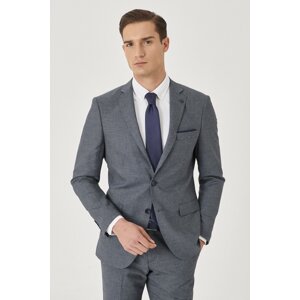 ALTINYILDIZ CLASSICS Men's Navy Blue Slim Fit Slim Fit Patterned Suit