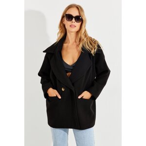 Cool & Sexy Women's Black Oversize Cachet Coat