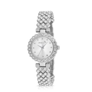 Polo Air Luxury Stone Elegant Women's Wristwatch Silver Color