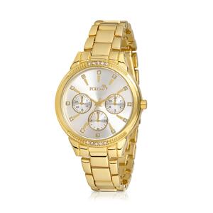 Polo Air Elegant Women's Wristwatch Gold Color with Stone Detail