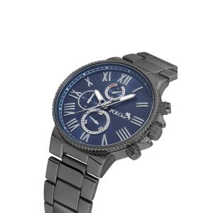 Polo Air Roman Numeral Men's Wristwatch Black-Navy Blue Color