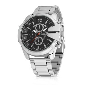 Polo Air Sports Case Men's Wristwatch Silver-Black Color