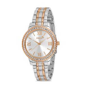 Polo Air Stoned Roman Numeral Women's Wristwatch Copper-silver Color