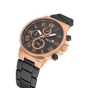 Polo Air Roman Numeral Men's Wristwatch Black Copper Case