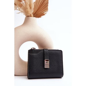 Women's leatherette wallet black Lazara