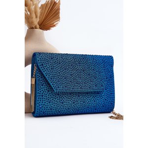 Blue clutch bag decorated with Edela