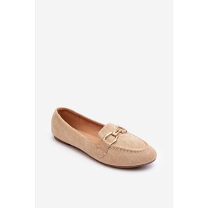 Women's beige Ghana loafers with embellishment