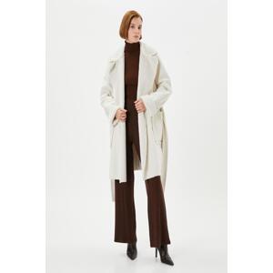 Koton Women's Crimson White Coat