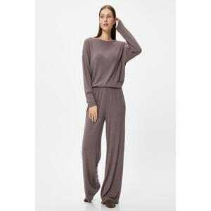 Koton Women's Brown Pajama Bottoms