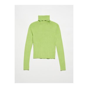 Dilvin 10225 Turtleneck Sweater-Apple Y.