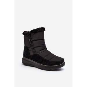 Women's snow boots with fur black primose