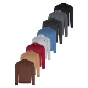 SET OF EIGHT V4007 DEWBERRY MEN'S SWEATSHIRT-BLACK-NAVY-ANTHRACITE-BURGUNDY-GREY-INDIGO-COFFEE-CAMEL