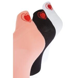 Trendyol Multicolored Heart 3-Pack Socks