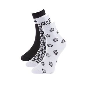 Trendyol Black Patterned 3-Pack Knitted Crewneck Socks