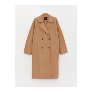 LC Waikiki Women's Jacket Collar Plain Cachet Coat