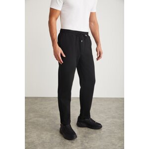 GRIMELANGE Walsh Men's Pique Look Special Fabric Flexible Double Cuff Cord Elastic Waist Trousers