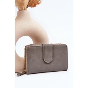 Women's wallet made of eco-leather gray Risuna
