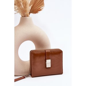Women's lacquered wallet Brown Zalirna