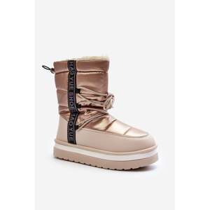 Women's snow boots with lacing beige Lilara