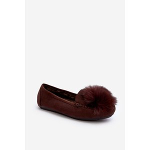 Women's loafers with brown Novas fur