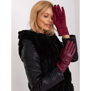 Burgundy, elegant women's gloves