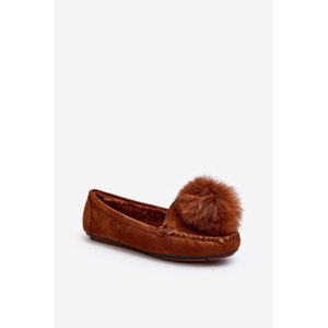 Women's loafers with Camel Novas fur