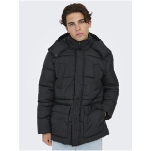 Men's Black Quilted Jacket ONLY & SONS Arwin - Men