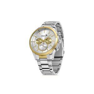 Polo Air Men's Wristwatch Silver-Yellow Color
