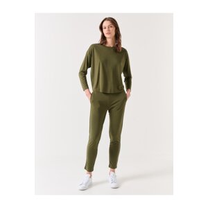 Jimmy Key Khaki High Waist Comfortable Jogger Pants