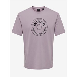 Light purple men's T-shirt ONLY & SONS Lamer Life