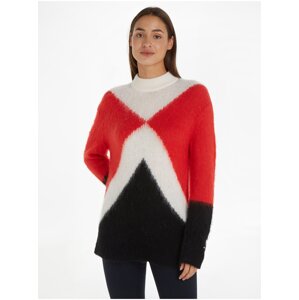 Cream-red women's sweater with wool blend Tommy Hilfiger - Women