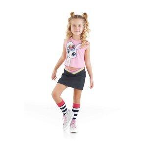 Denokids Unicorn Rabbit Girl's T-shirt Skirt Set