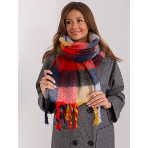 Red-mustard women's winter scarf