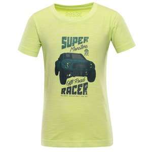 Kids cotton T-shirt nax NAX JULEO neon safety yellow variant pe