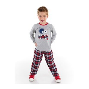 Denokids Smiley Face Plaid Boys' Pants Suit