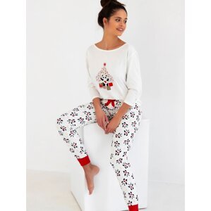 Pyjamas Sensis Panda 3/4 Christmas S-XL ecru 001