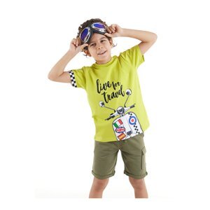 Mushi Motorcycle Touring Boys T-shirt Shorts Set