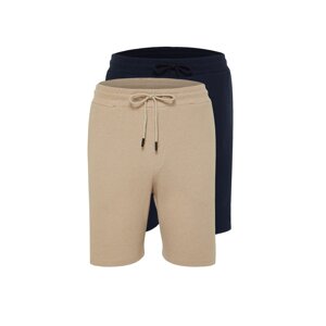 Trendyol Navy Blue-Beige Drawcord Shorts & Bermuda