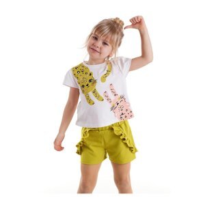 Denokids Mischievous Cats Girl's T-shirt Shorts Set